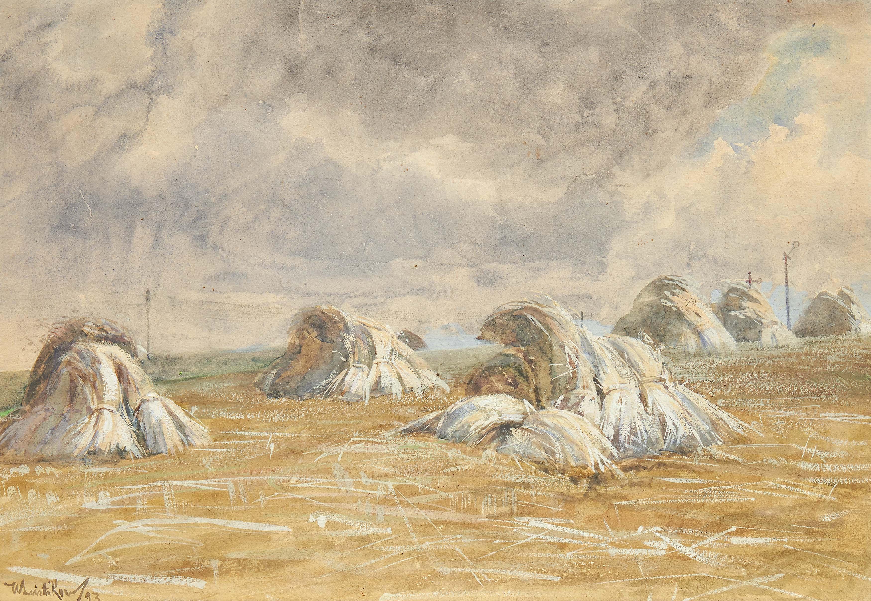 Walter Leistikow - Korngarben auf dem Feld.