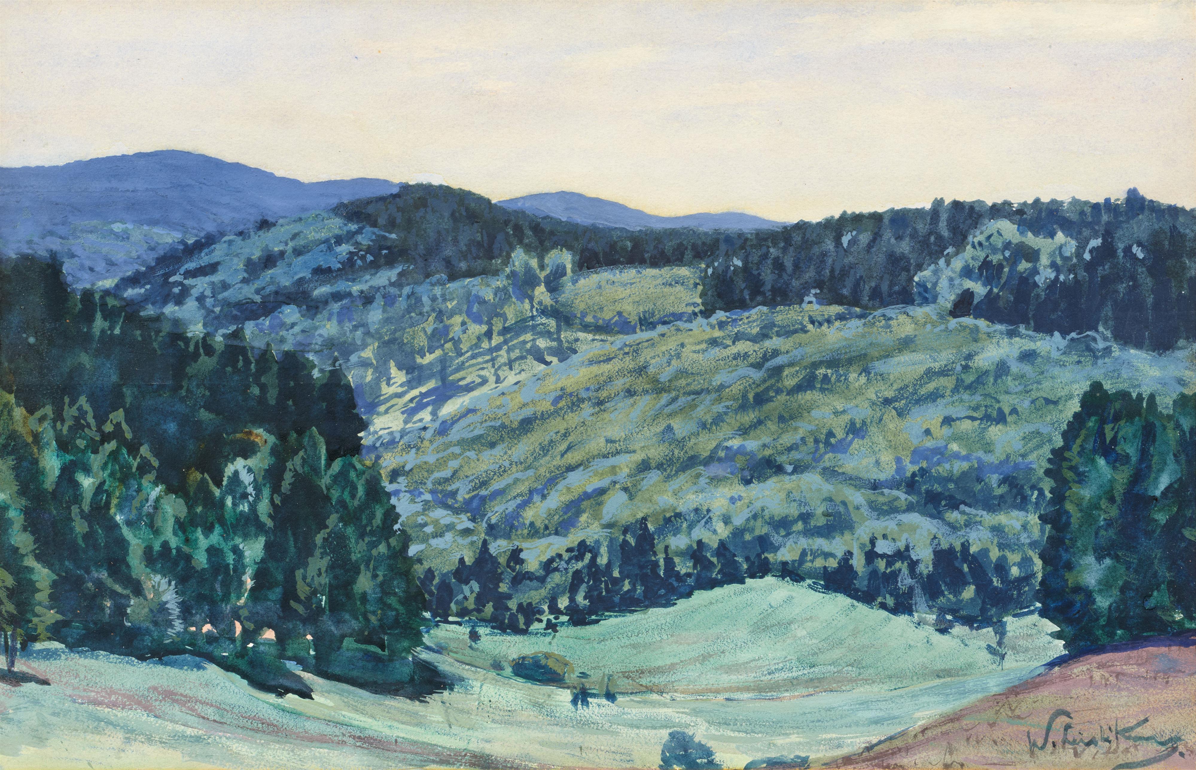 Walter Leistikow - Landschaft mit Blick auf den großen Inselberg
