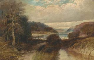 Walter Linsley Meegan - Cattle Watering By A Woodland River