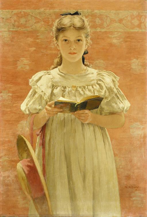 Walter MacEwen - Girl Standing with Book