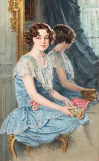 Walter Macewen - Le Jeune Fille Au Coffret À Bijoux