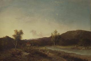 Walter Mason Oddie - Fisherman Guiding the Cattle Home