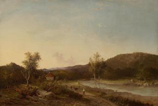 Walter Mason Oddie - Fisherman Guiding the Cattle Home