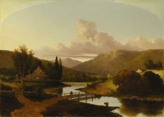 Walter Mason Oddie - Fishing at a River\'s Bend