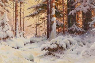 Walter Moras - Heller Winterwald.