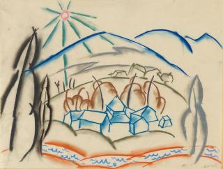 Walter Ophey - Häuser in den Bergen