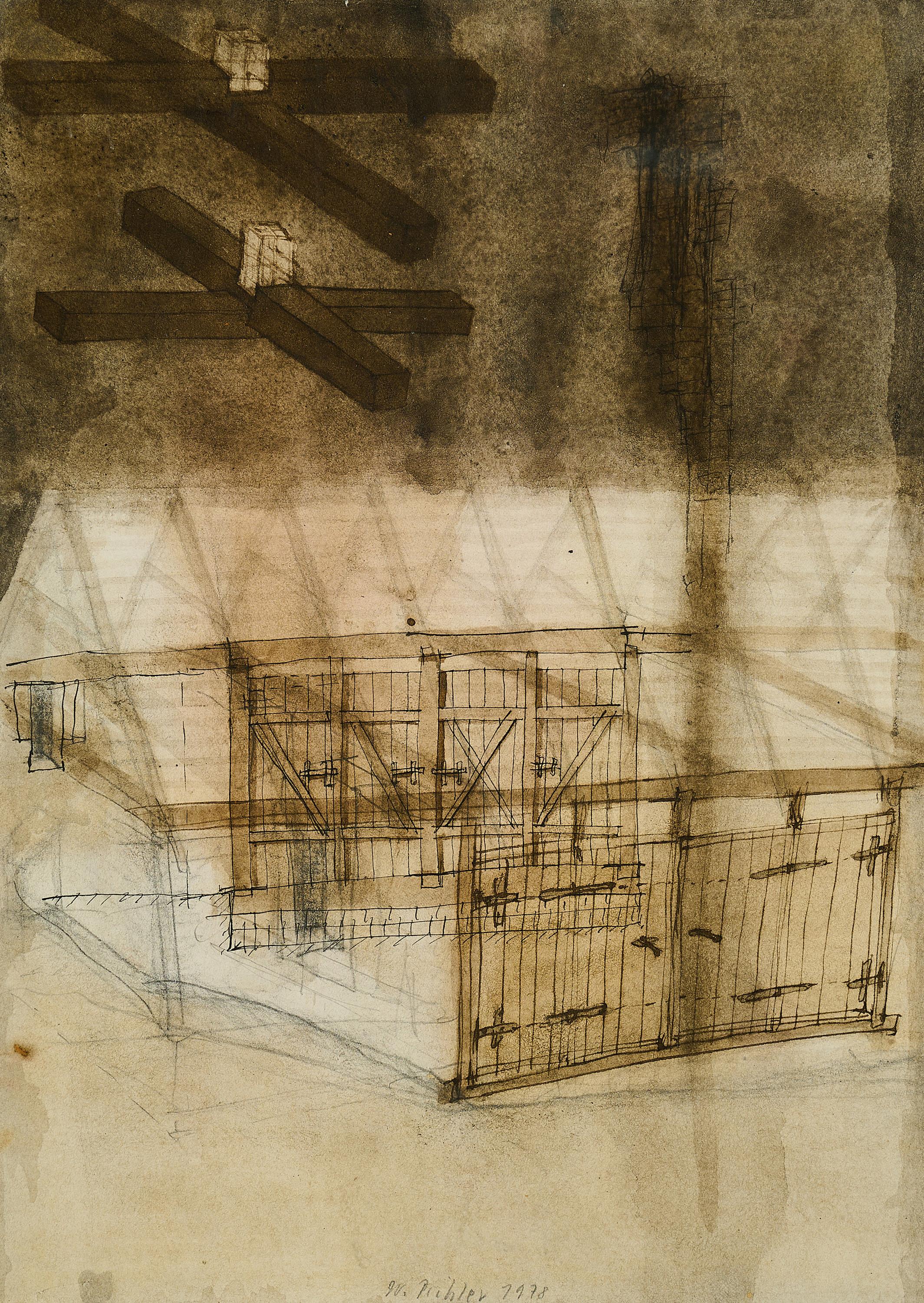 Walter Pichler - Kapelle (Konstruktion der Tore).