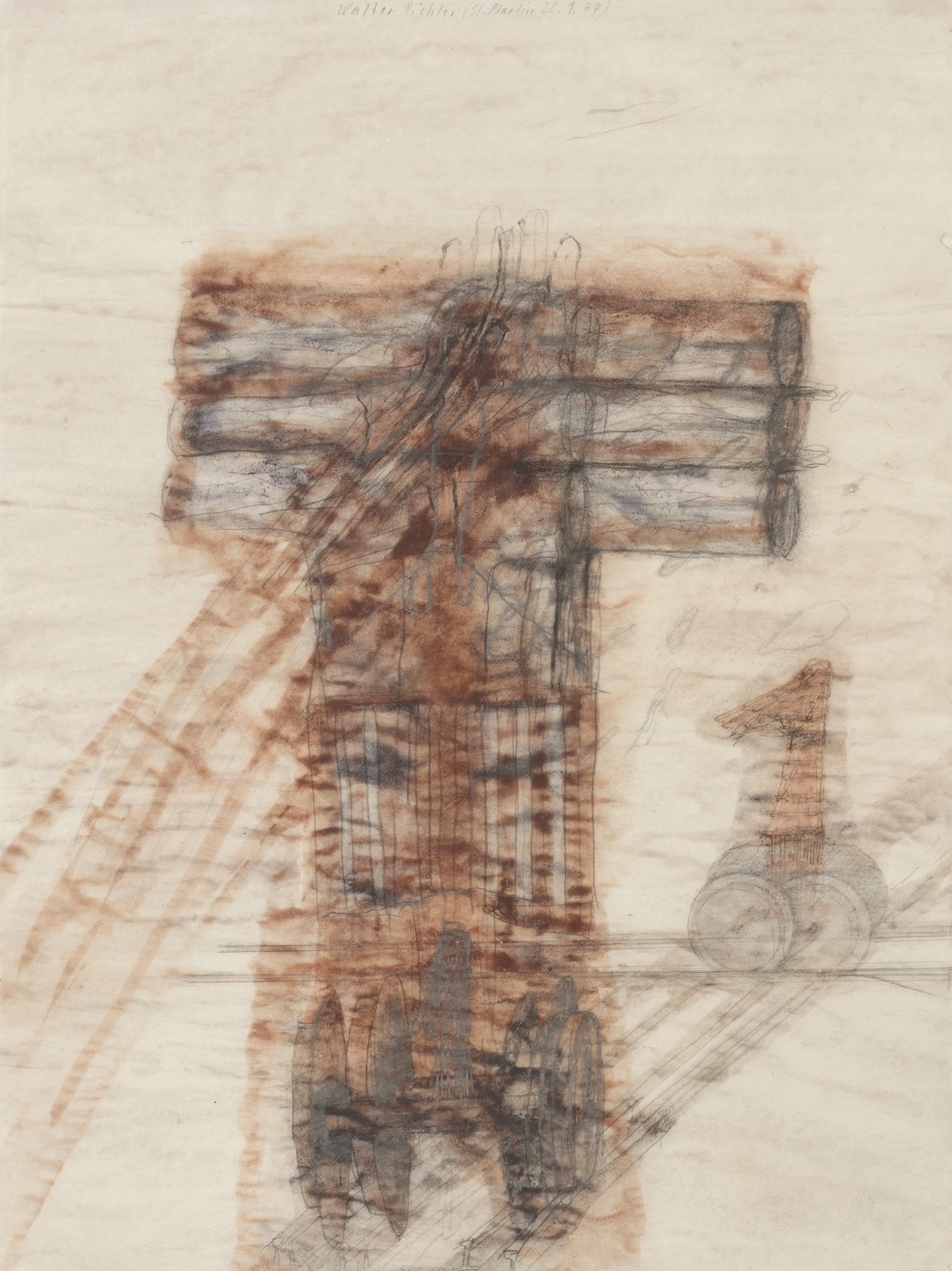 Walter Pichler - Wagen Auf 4 Schienen (Car On 4 Rails)