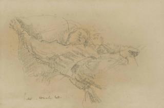 Walter Richard Sickert, A.R.A. - Enid Bagnold asleep, Red Lion Square