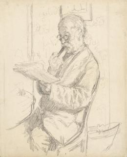 Walter Richard Sickert A.R.A. - Portrait Of A Man Reading (Unframed)