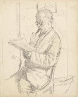 Walter Richard Sickert A.R.A. - Portrait of a Man Reading (unframed)