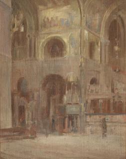 Walter Richard Sickert A.R.A. - Study for Interior of St Mark\'s Venice