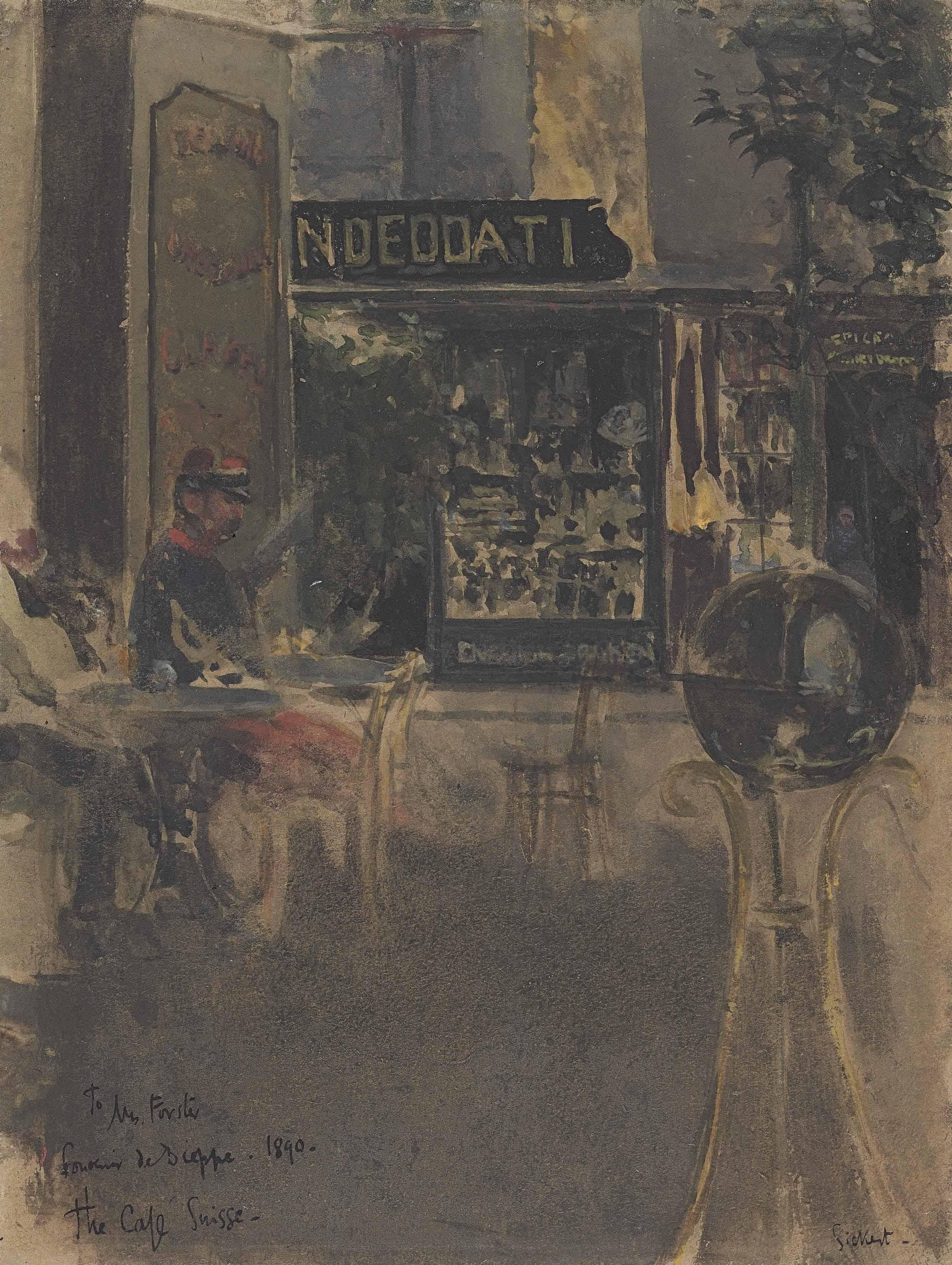 Walter Richard Sickert, A.R.A. - The Café Suisse, Dieppe