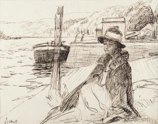 Walter Richard Sickert A.R.A. - Woman on a Riverbank