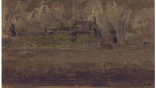 Walter Richard Sickert, R.A. - Les Falaises du Pollet Et L\'Atelier du Peintre Haquette (Esquisse)
