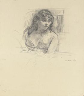 Walter Roshardt - A seated woman looking to her left