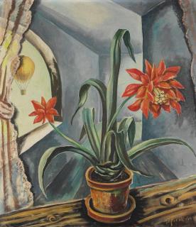 Walter Schulz-Matan - Offenes Fenster mit Ballon