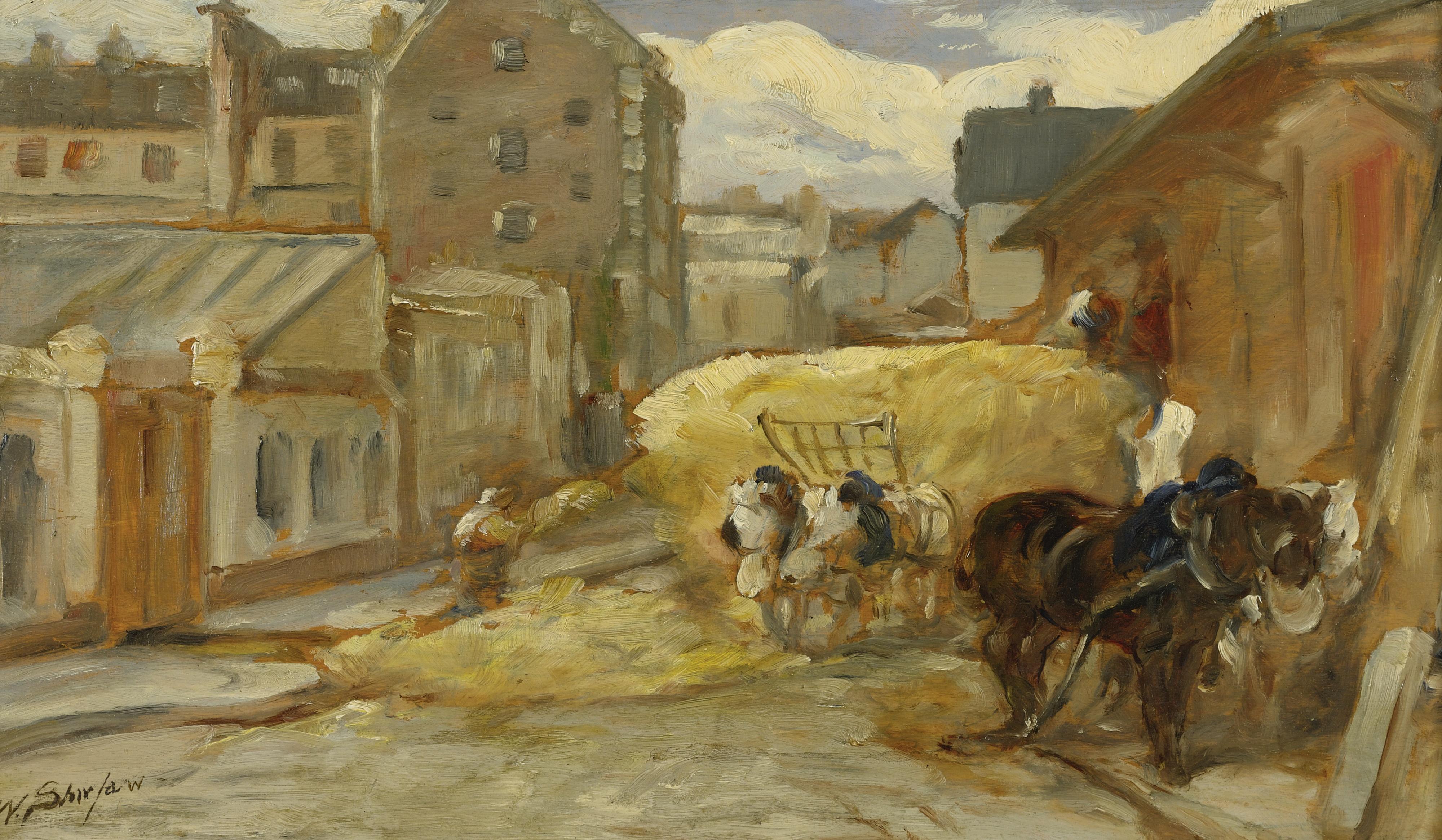 Walter Shirlaw - The Hay Cart