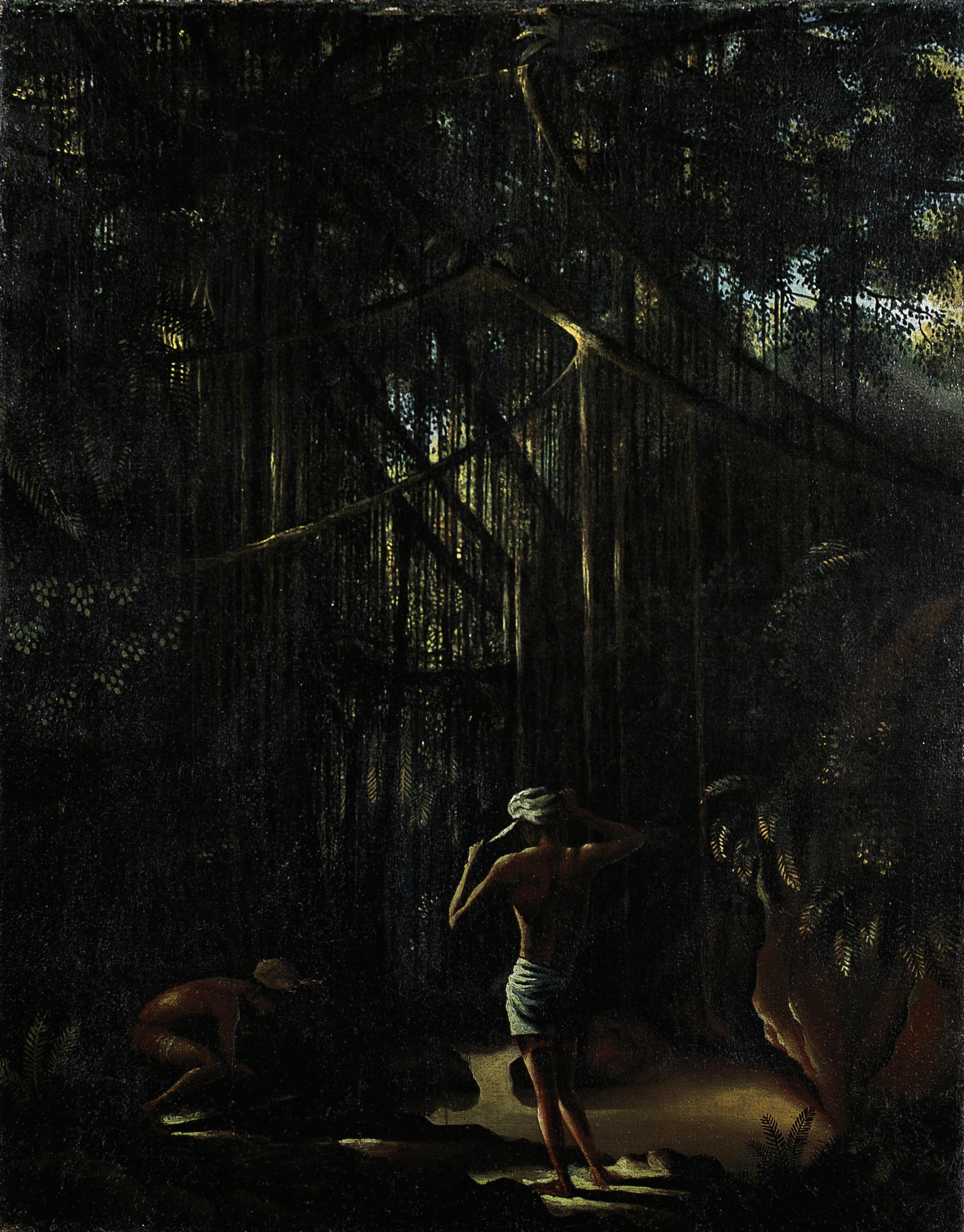 Walter Spies - Waringin Mit Zwei Jungen Baliern (Banyan With Two Young Balinese)