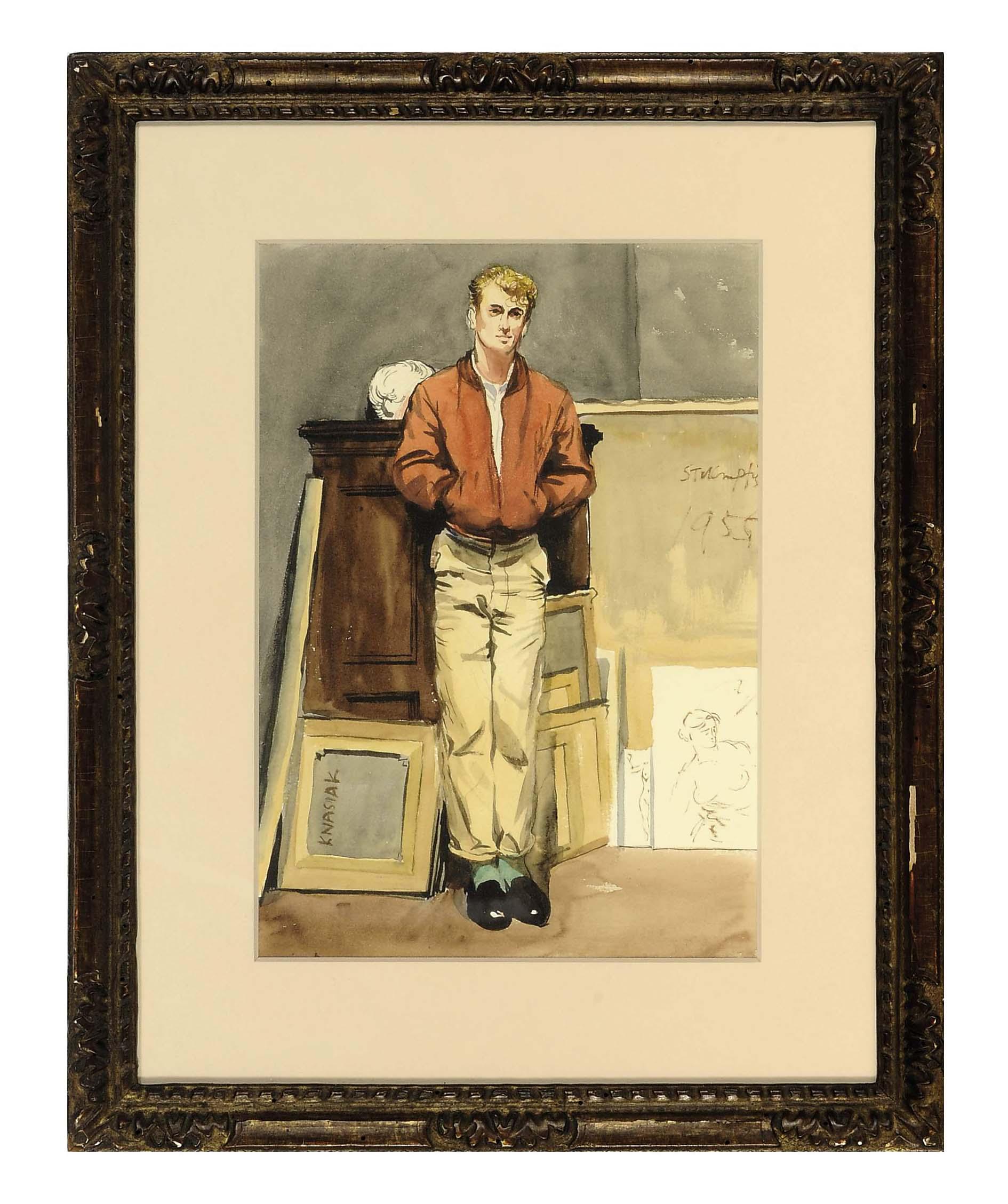 Walter Stuempfig - Young man in an artist\'s studio