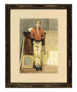 Walter Stuempfig - Young man in an artist\'s studio