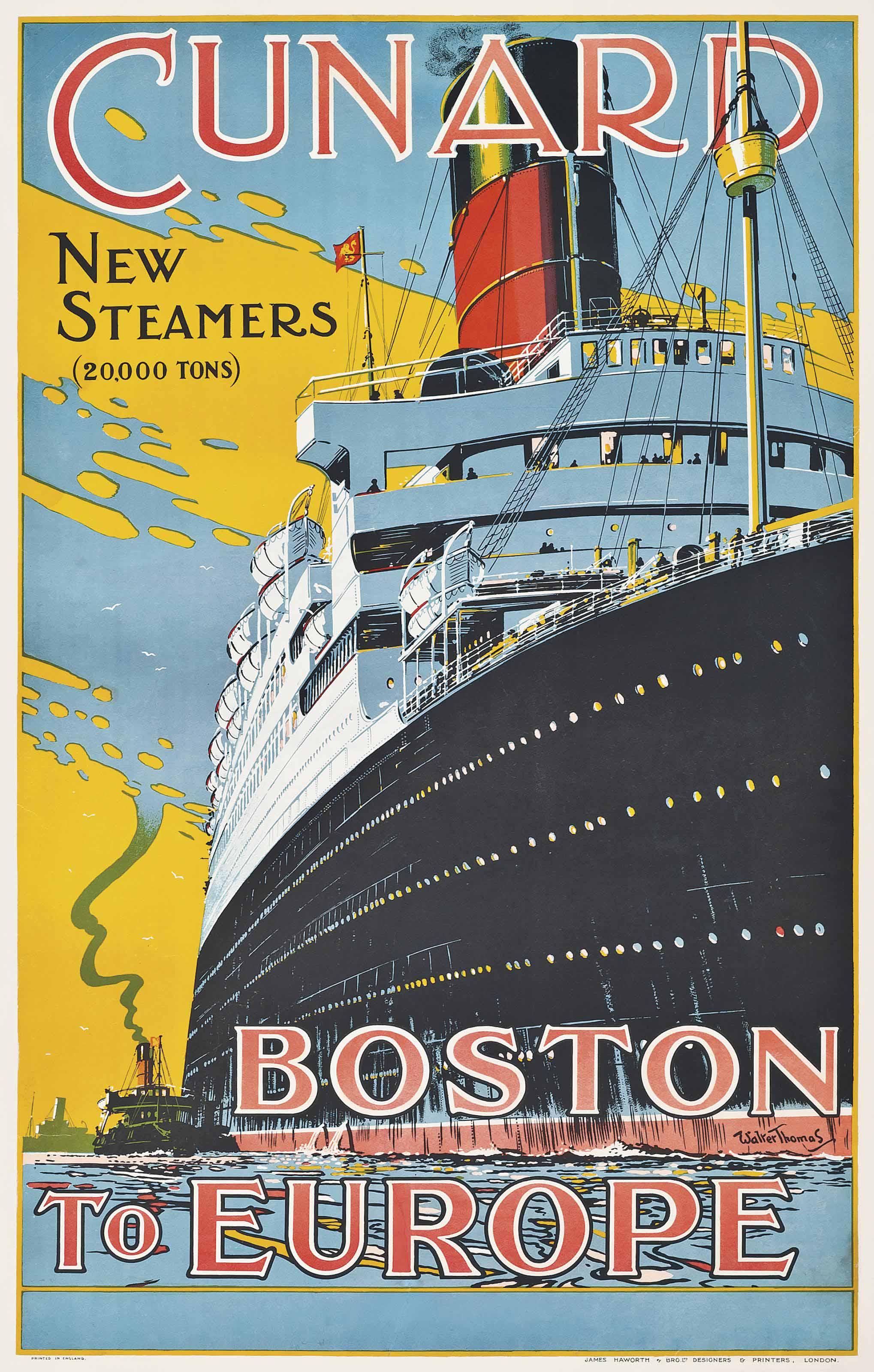 Walter Thomas - Cunard, Boston To Europe