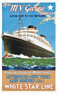 Walter Thomas - New M.V. Georgic, White Star Line
