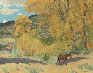 Walter Ufer - Autumn In Taos Canyon