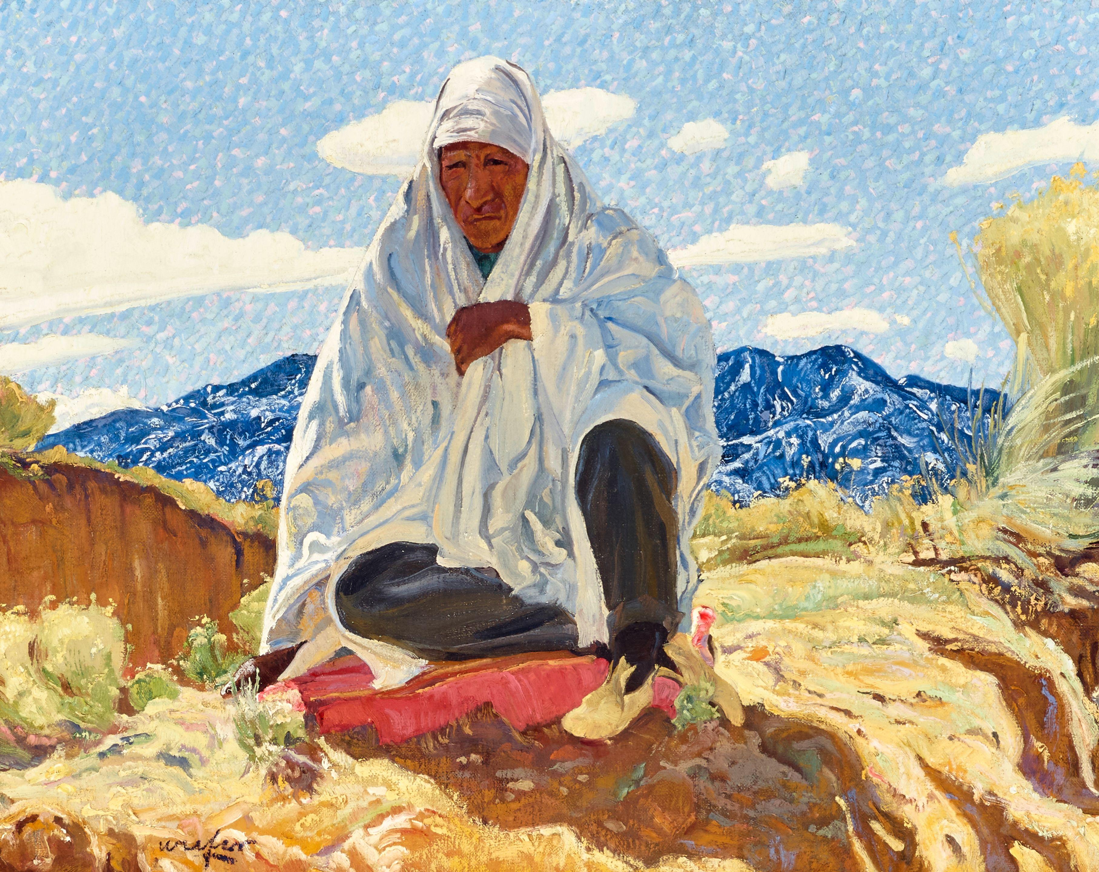 Walter Ufer - February Sun 16 x 20 in. framed 22 1/2 x 26 1/2 in.