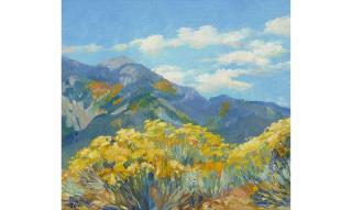 Walter Ufer - Taos Peak 10 3/4 x 12 in. framed 16 3/4 x 18 in.