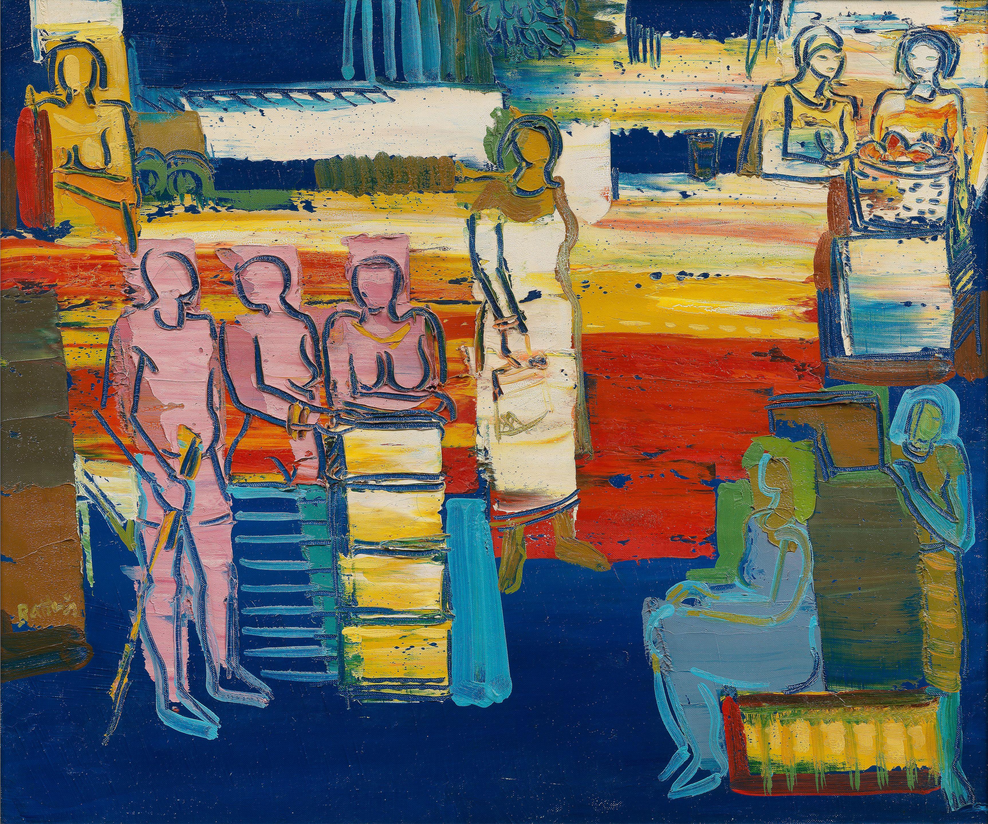 Walter Whall Battiss - Figures and Fruit