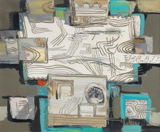 Walter Whall Battiss - Lines in the desert, circa 1966