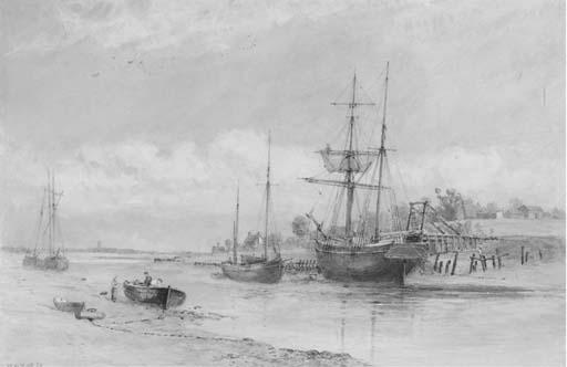 Walter William May - Low tide on the estuary