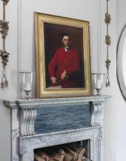 Walter William Ouless, R.A. - Portrait of Charles Wigley Wicksted (1837-1906), Master of The Ludlow Foxhounds, Half-Length, In Hunting Dress