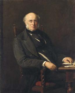 Walter William Ouless, R.A. - Portrait of George William Lovell, seated at his desk, three-quarter length