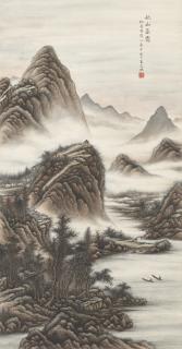 Wang Ershui - Autumn Mountains in Evening Mist