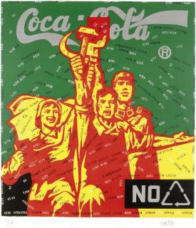 Wang Guang Yi - lithograph in colours, 2006, on BFK Rives paper, signed in pencil, numbered 116/199, published by Idem, Paris, with their blindstamp, the full sheet, with a deckle edge lower sheet, in good condition, unexamined out of the frame