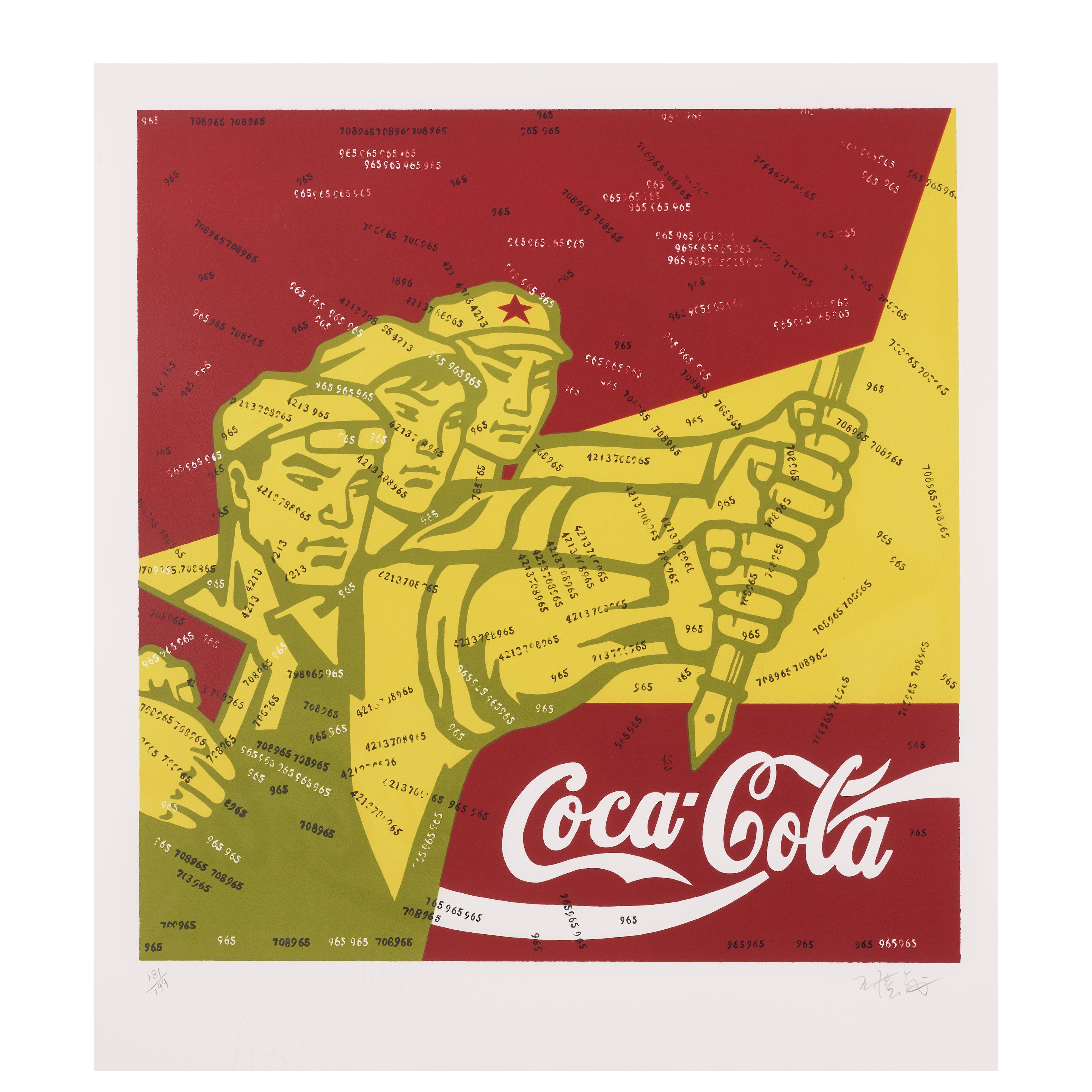 Wang Guangyi - Coca Cola (Red), from the Great Criticism Series