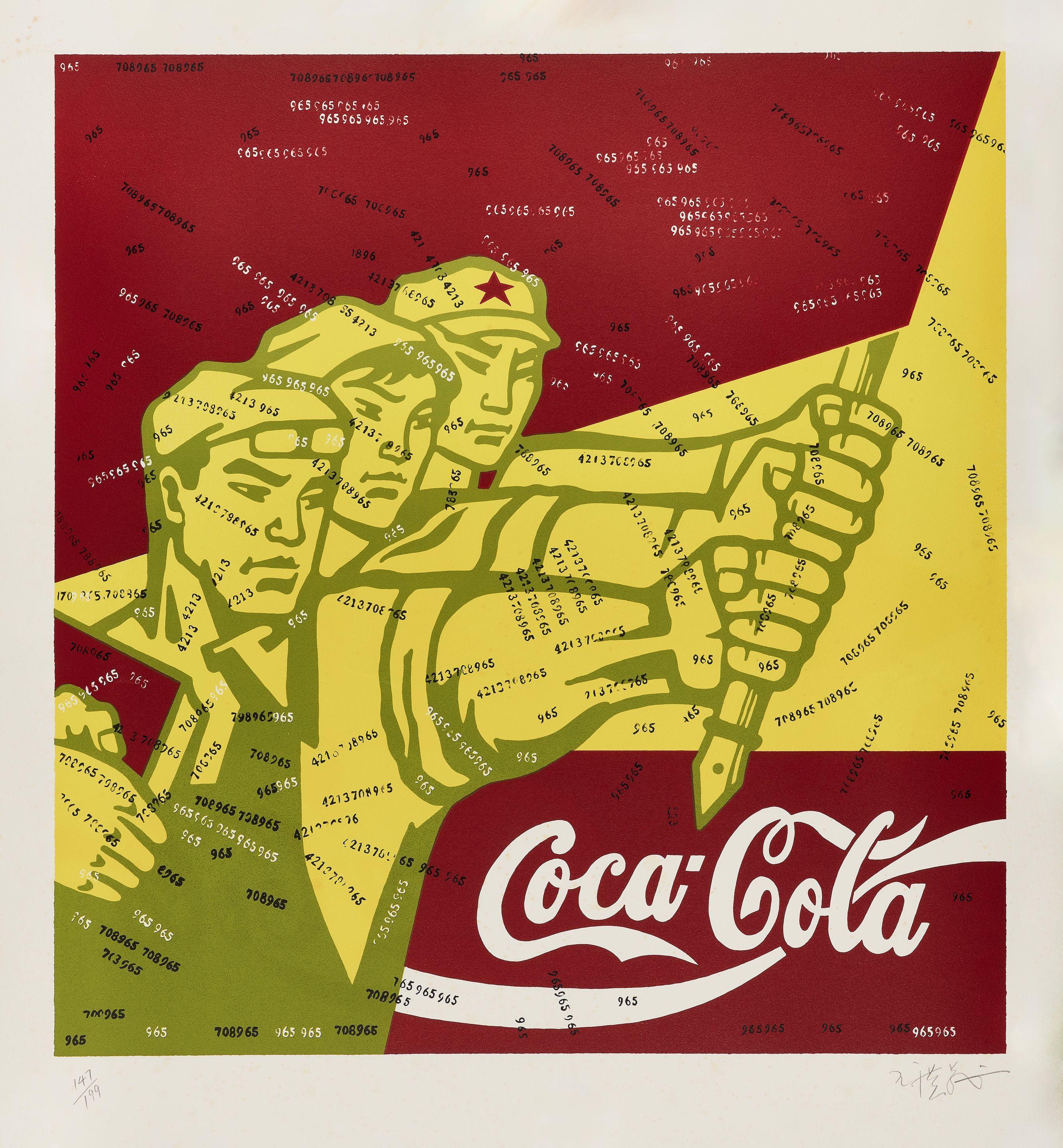 Wang Guangyi - Coca Cola (Red), from the Great Criticism Series