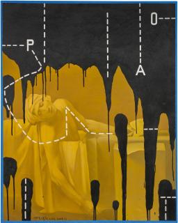 Wang Guangyi - Famous Paintings Covered With Industrial Oil Paintings No. 11