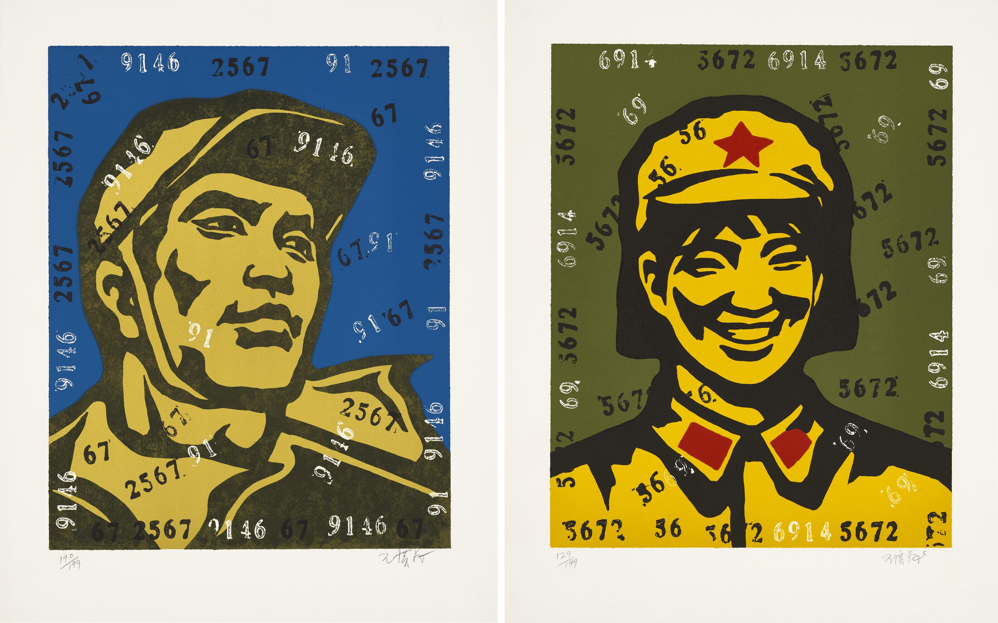 Wang Guangyi - The Belief III & The Belief I