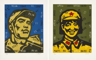 Wang Guangyi - The Belief III & The Belief I