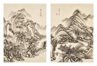 Wang Jian - Landscapes after ancient masters