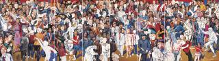 Wang Jinsong - Modern Crowds (Octaptych)
