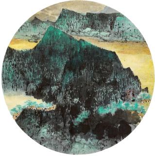 Wang Jiqian - Lush Mountains Scenery