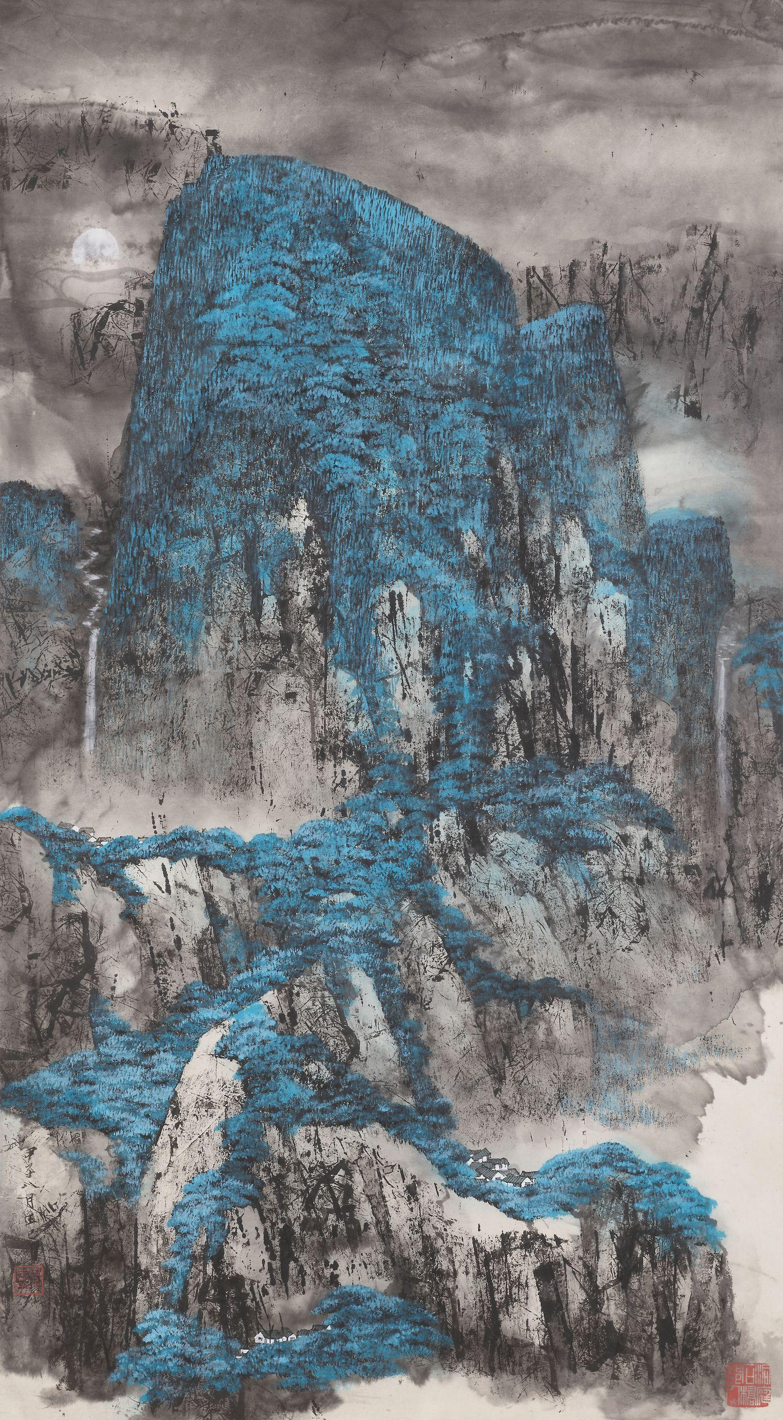 Wang Jiqian - Mountain Village Under the Moonlight, 1984