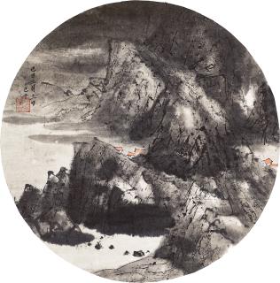 Wang Jiqian - Mountains in the Dark