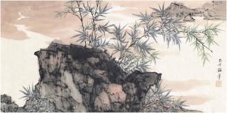 Wang Jiqian - Rock and Bamboo