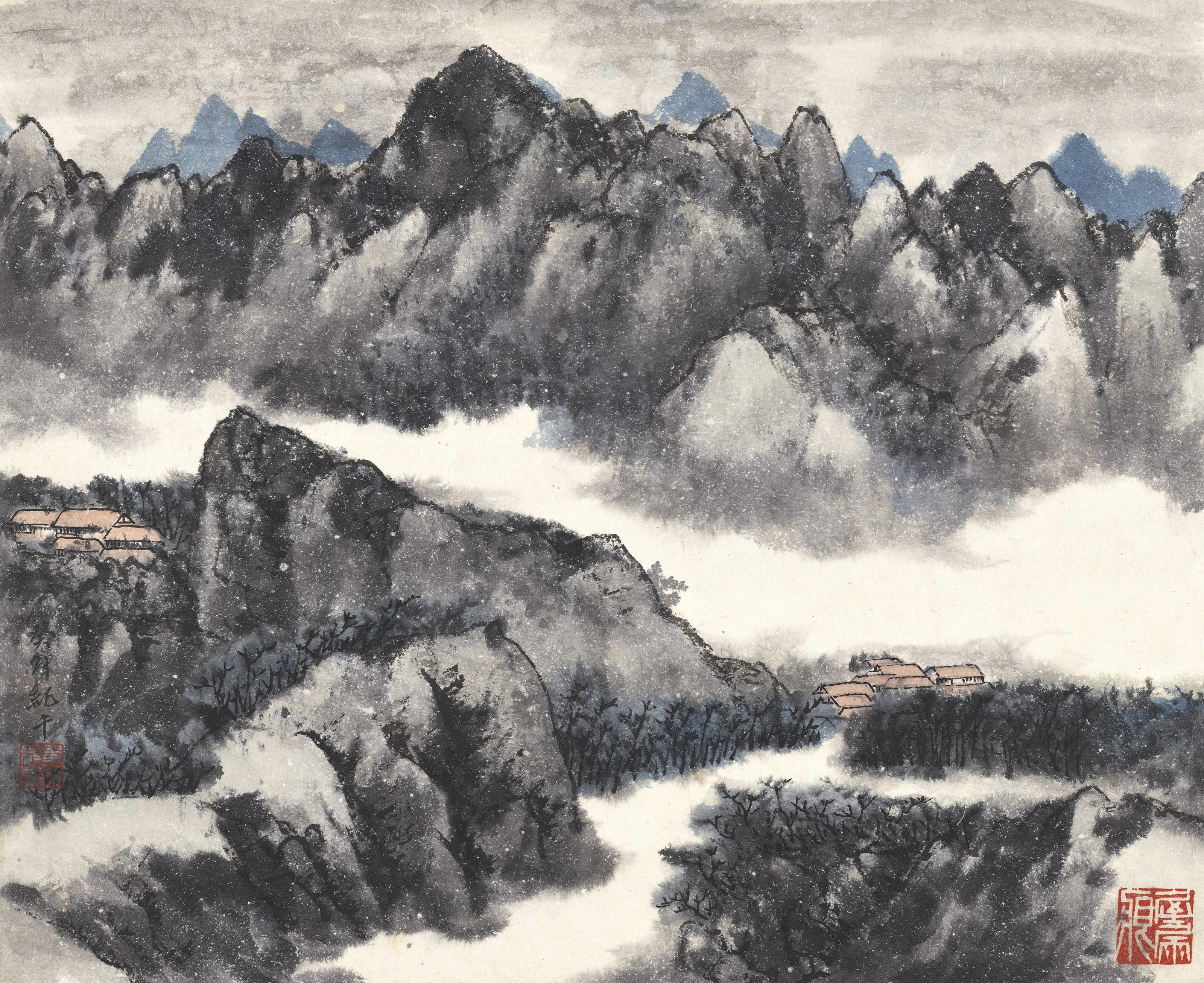 Wang Jiqian - Snowy Landscape