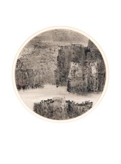 Wang Jiqian - Three Round Landscapes, 1988